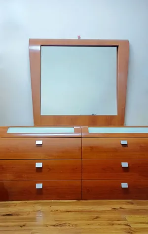 Large Solid Wood Dressing Table Sturdy & Spacious Big Vanity Desk with Mirror & Drawers