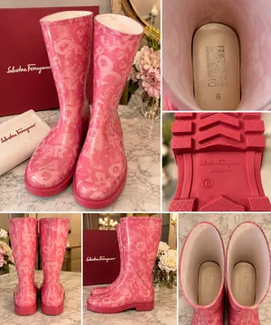 Authentic Salvatore Ferragamo Rain Boots – بوت مطري Size 6