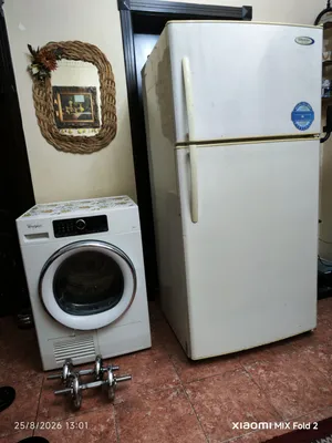 whirlpool tumble dryer for sale with a fridge Electrolux both togather