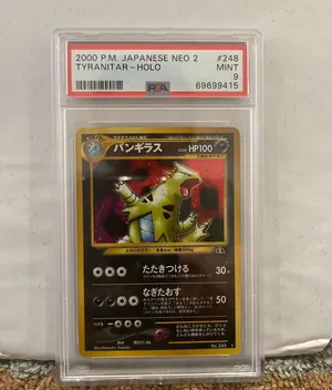 2000 POKEMON JAPANESE NEO 2 #248 TYRANITAR-HOLO PSA 9