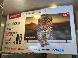 شاشة60 إنش ناشونال سونيك 4ksmart اخر اصدار أندرويد 16مع قاعده جداريه تتوفر لدينا خدمة التوصيل