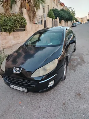بيجو 407 بحاله جيده جدا لون اسود موديل 2007 كراسي جلد مع فرش ممتاز جميع الاضافات