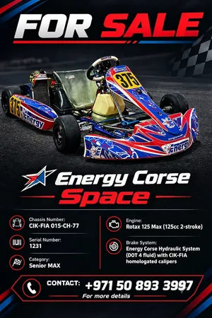 Energy Corse Racing Kart – Rotax 125 Senior Max EVO Engine & MyChron4 Included