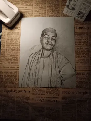 رسم بورتريه شخصي واحترافي بالرصاص - هدية مميزة لمن تحب