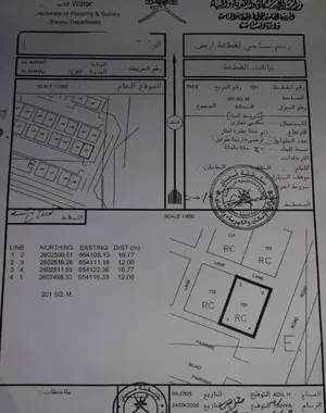 ارض سكنية تجارية العامرات