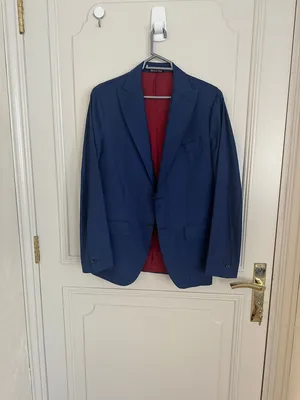 Luxury Italian Caccioppoli Napoli Super 130's Men's Suit - Blue