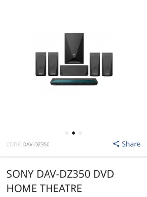 SONY 1000W HBD -DAV 350 home theater 5.1
