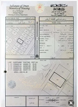 Residential Land for Sale in Al Sharqiya Jalan Bani buhassan