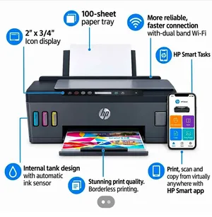 Brand New HP Smart Tank 515 All-in-One Wireless Ink Tank Printer with Wi-Fi and USB Cable