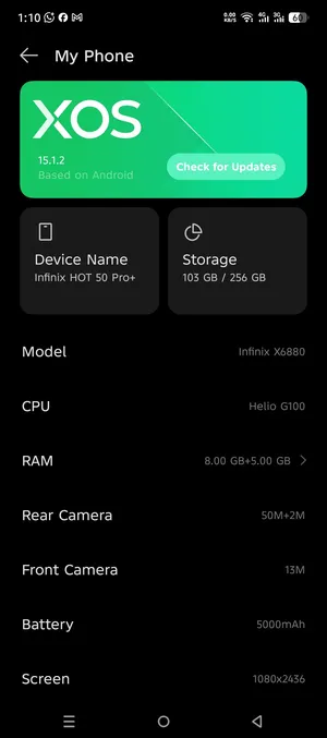 Infinix HOT 50 Pro+ PTA approved Pak