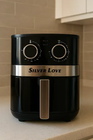 قلاية مقلاه هوائية Silver Love بأقل الاسعار بالمملكه شامل توصيل مجانا