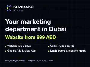 Your Marketing Department in Dubai - Start with a Website from 999 AED