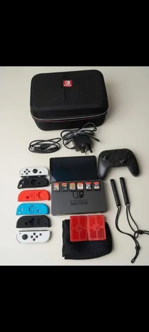 Nintendo switch oled modded bundle with 6 game cds