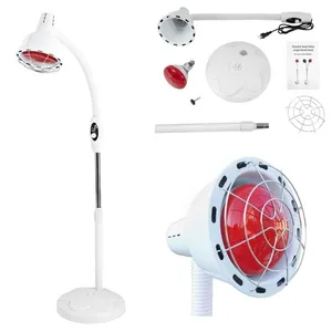 مصباح للأشعة تحت الحمراء العلاجي (Infrared Heat Lamp) 275 واط مع حامل أرضي مرن (Floor Stand