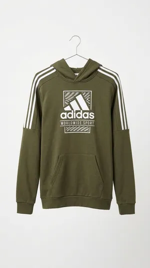 Adidas Worldwide Sports Olive Green Hoodie & Pants طقم هودي وبنطال أديداس الرياضة العالمية الأخضر