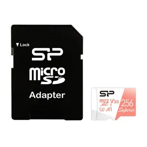 كرت ذاكرة Silicon Power 256GB، MicroSD، microSDXC A1 UHS-I V30 للكاميرات والموبايل