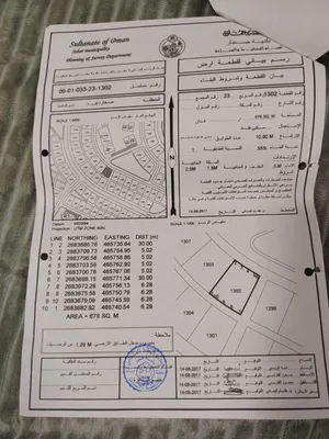 للب ارض سكنية في صحار في حي الرفعة 23