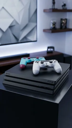 بلايستيشن 4 برو (PS4 Pro 1TB) نظيف جداً + يدين تحكم + 4 ألعاب  للبيع أو البدل