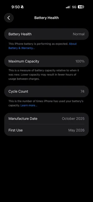 Used iPhone 17 Pro Max with 512GB Storage in Orange Color - Includes Box and Charger