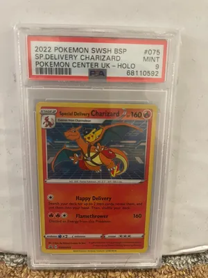 2022 POKEMON SWSH BLACK STAR PROMO #075 SPECIAL DELIVERY CHARIZARD-HOLO PSA 9