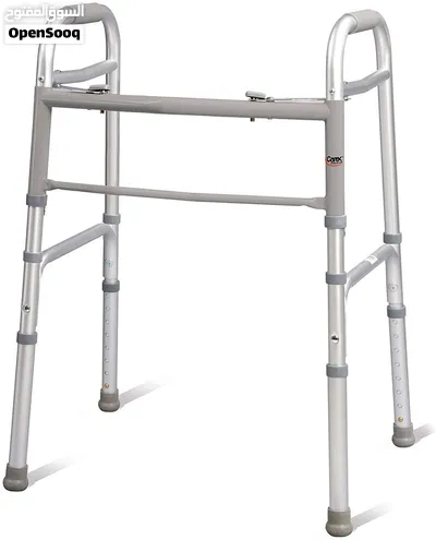ووكر مساعد مشي ثابت مشاية المنيوم قابل للطي طول قابل للتعديل Walker Walking Aid 3