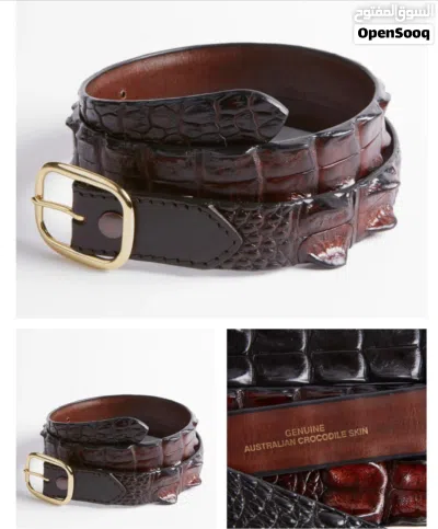 Genuine Australian Crocodile Leather Handmade Belt 3