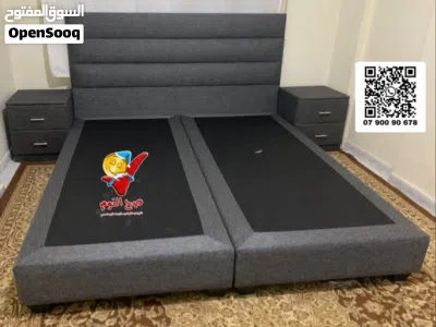 فرشة صحية زنبركية او اسفنجية + سرير فندقي مكفول (بوكس+راسية )-مقاس مفرد ومزدوج شامل التوصيل والتركيب 3