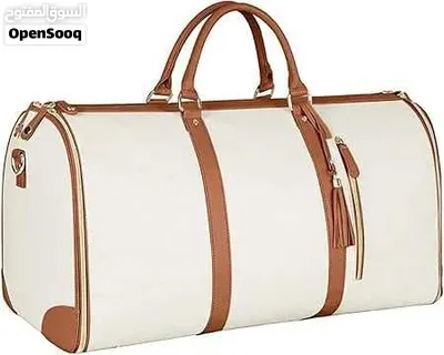 Premium Travel Bag حقيبة سفر فاخرة Travel in style with this elegant cream and brown trave 2