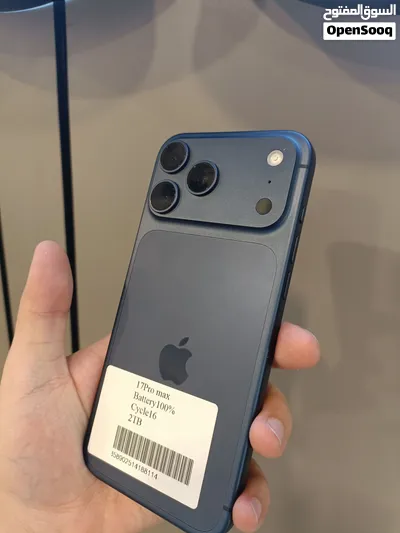 IPHONE 17 PRO MAX ( 2-TB ) USED /// آيفون 17 برو ماكس ذاكرة 2 تيرا مستعمل وكاله 4