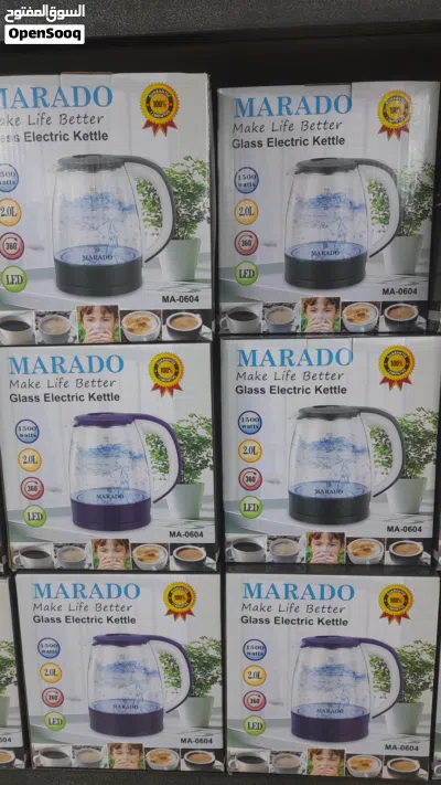 هيتر ابريق تسخين كهربائي بايركس مضيء بإضاءة LED زرقاء 2