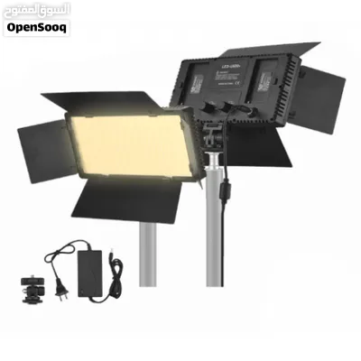 اضاءة تصوير مع شاحن وبطاريات عدد 2 LED-600 +800 LED Light Panel Bi-Color 3200-5600k Video Light 3