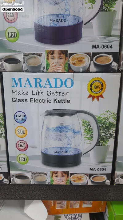 هيتر ابريق تسخين كهربائي بايركس مضيء بإضاءة LED زرقاء 3