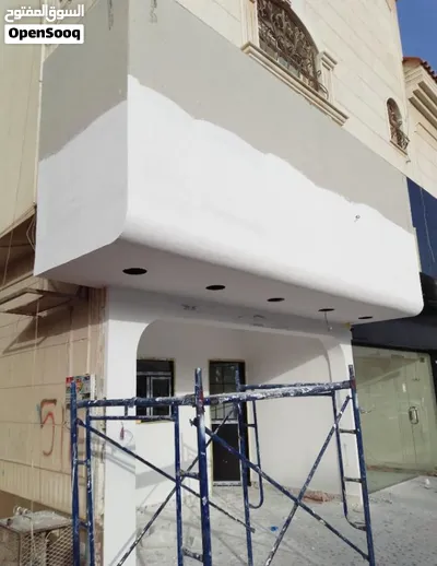 لوحات اسمنت بورد وجهات محلات ديكورات جبس بورد بناء قواطع جبس أو اسمنت بورد بناء ملاحق بيتي و سكني 3