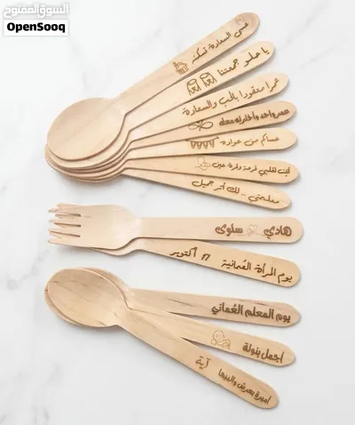 لمسات على ملاعق واشواك خشبية 2
