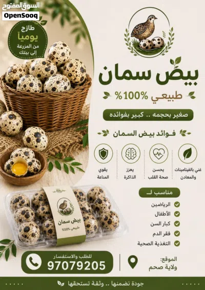 يتوفر لدينا بيض سمان مخصب مضمون للأكل والتفقيس الإنتاج اليومي . . . . . َ . . ... 2