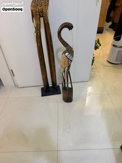 Wood Giraffe 2 meter hight and African Haron bird one meter hight 4