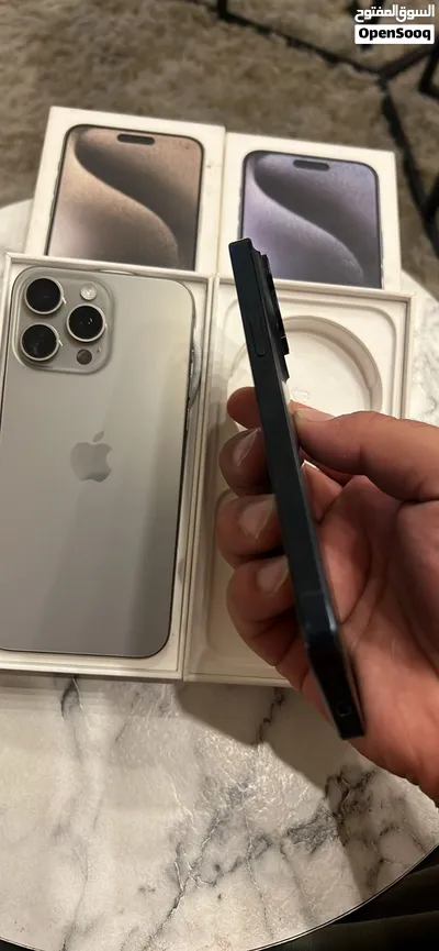 I phone 15 pro max 256 بسعر حرررررق ايفون 15 برو ماكس 256 g بحال الجديد بسعر محرووووق بطارية 85 2
