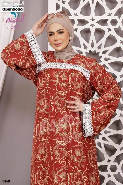 فستان كتان مستورد كاحوال 4