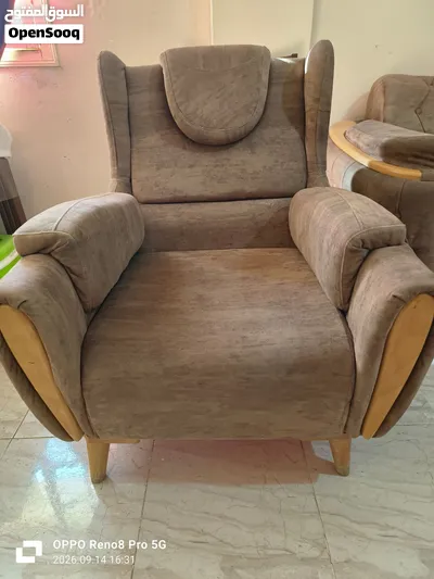 صالون 07 بلاص (مقاعد)، لون بني فاتح، Sofa Set 2