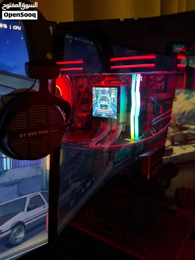 للبيع ست اب كامل مع بيسي المواصفات rtx4060ti و معالج i5 14400 و مبرد ماي و شاشه داخل الكيس سعر 4000 3
