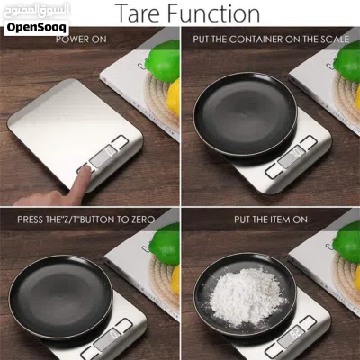 ميزان دقيق بالغرام لغاية 5 كيلو منزل او محل او مطبخ ستانلس معدن شاشه LCD طعام ميزان نادي ميزان شيف 4