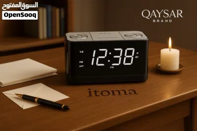 ساعة منضدية من ماركة ITOMA العالمية ساعة ذكية جداً تربط على الموبايل مع تنبيه مزدوج وصوت عالي 4