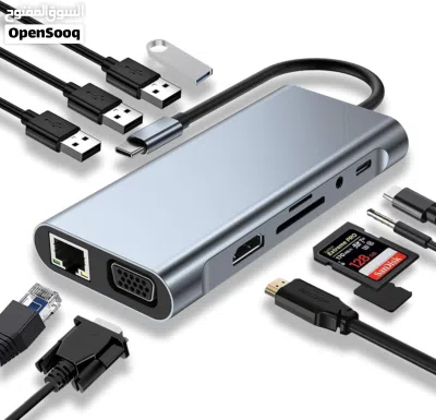 موزع USB HUB عالي السرعة 3.0 و 11 مدخل Hiksemi HUB 11 in 1 Port Type-C HUB SuperSpeed 3.0 3
