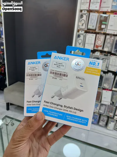 عظمة انكر bd 20W مكفوله 18 شهور ومعتمد من شركة ابل Anker 312 charger 2