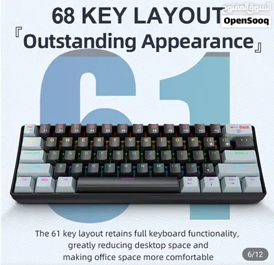 Apayado K61 Mechanical Keyboard Red Switches 60% 61 Keys Best Condition Modded No problem 3
