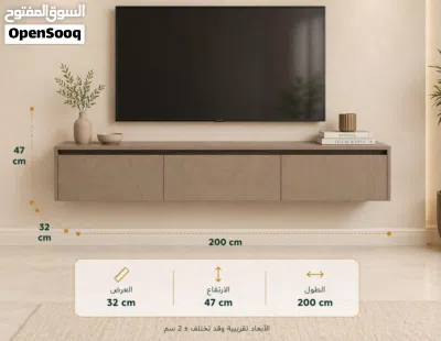 TV UNIT NEW DESIGN WATERPROOF WOOD 180CM TO 200CM SIZE FOR 90INCH TV 3