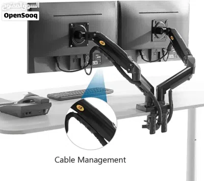 NB Dual Monitor Desk Mount Stand Full Motion Swivel Computer Monitor Arm for Two Screens 17-27 Inch 2
