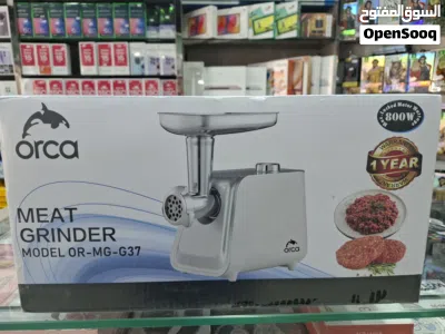 مفرمة لحم أوركا (Orca)، موديل OR-MG-G37، وهي جهاز منزلي مصمم لفرم اللحوم وتحضير السجق والكبة بكفاءة 4
