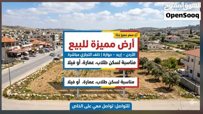 للبيع ارض سكنية مميزه وممتازه واصل جميع الخدمات خلف التجاري مباشرة بشارع البتراء بافضل منطقة 2