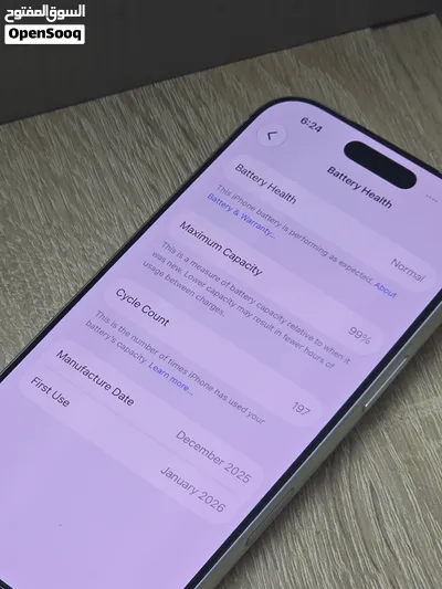 17 Air 256GB Battery 100% مشحون 46 مرة بحالة الجديد تماماً بدون أي ملاحظات او خدوش .... 2
